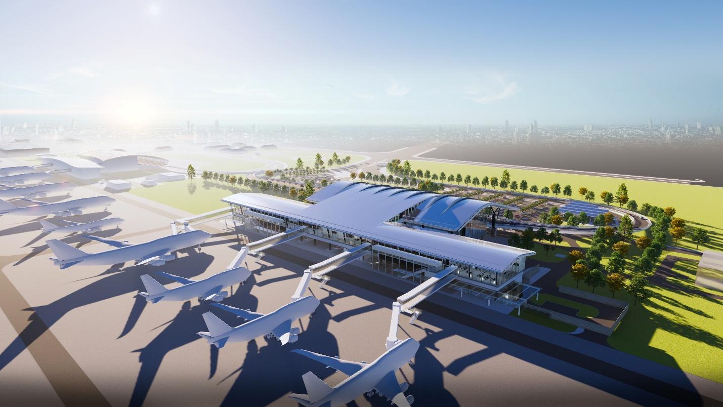 An aerial view of an airportAI-generated content may be incorrect.