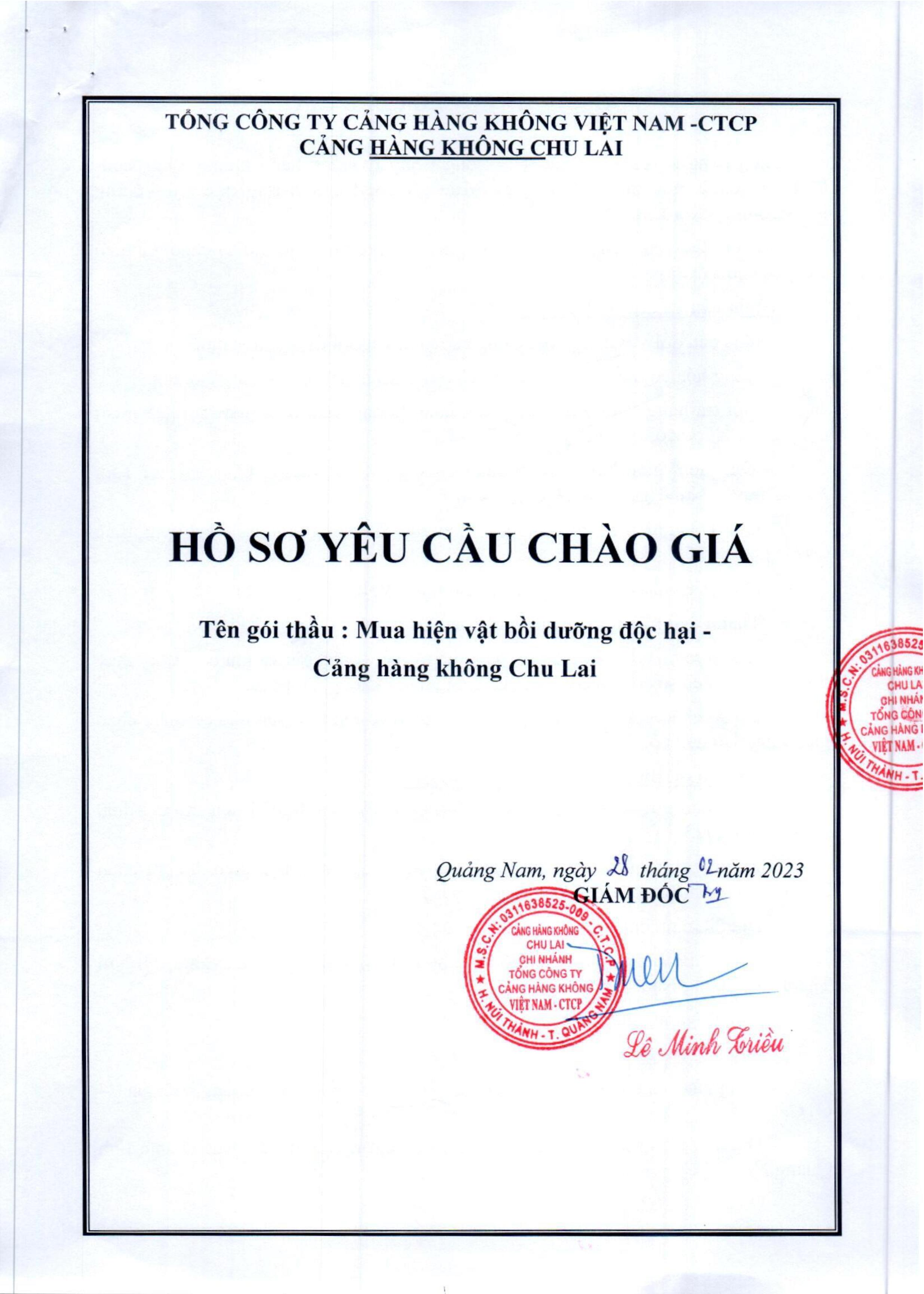 Cảng hàng không Chu Lai thông báo mời chào giá: Mua hiện vật bồi dưỡng độc hại.|LOCAL_PATH:crawled_data/images/featured_09c724047400.jpg