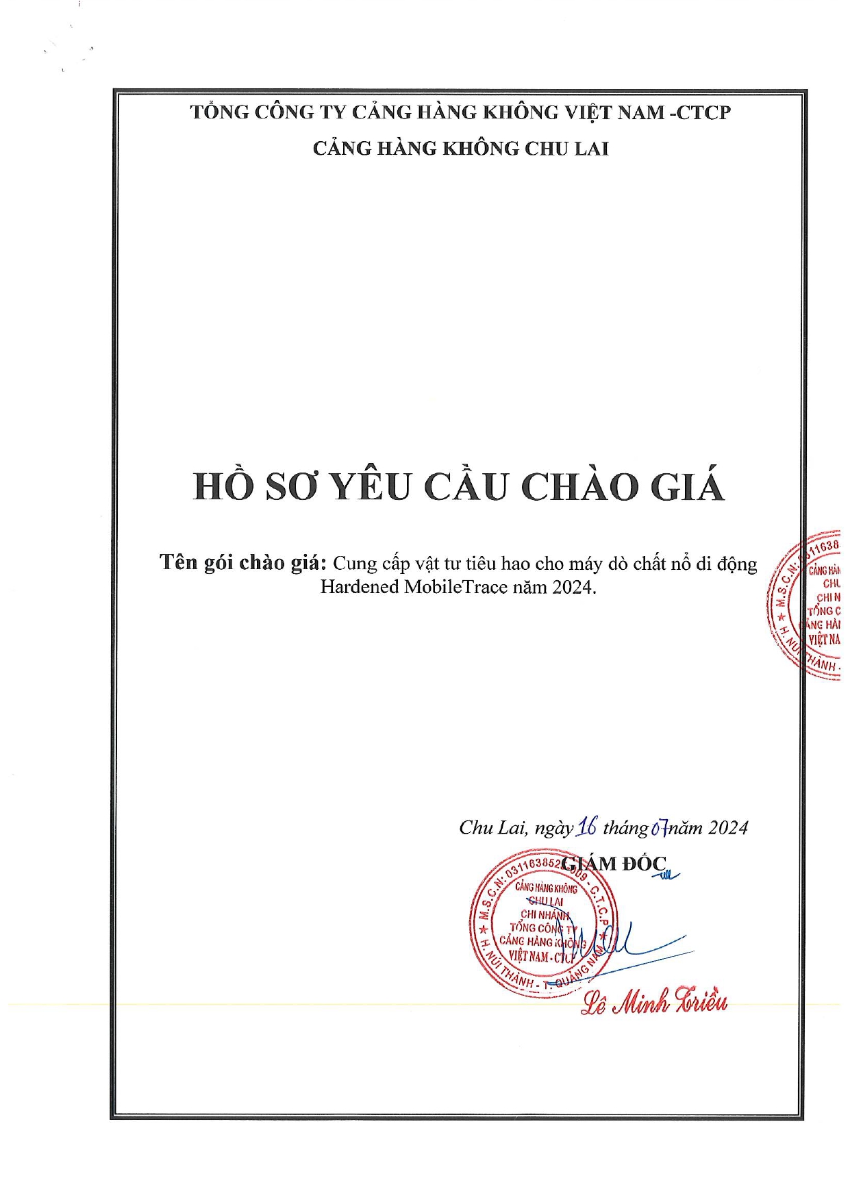 Cảng hàng không Chu Lai thông báo: Mời chào giá Cung cấp vật tư tiêu hao cho máy dò chất nổ di động Hardenned  MobileTrace năm 2024|LOCAL_PATH:crawled_data/images/featured_0a3142f30747.jpg