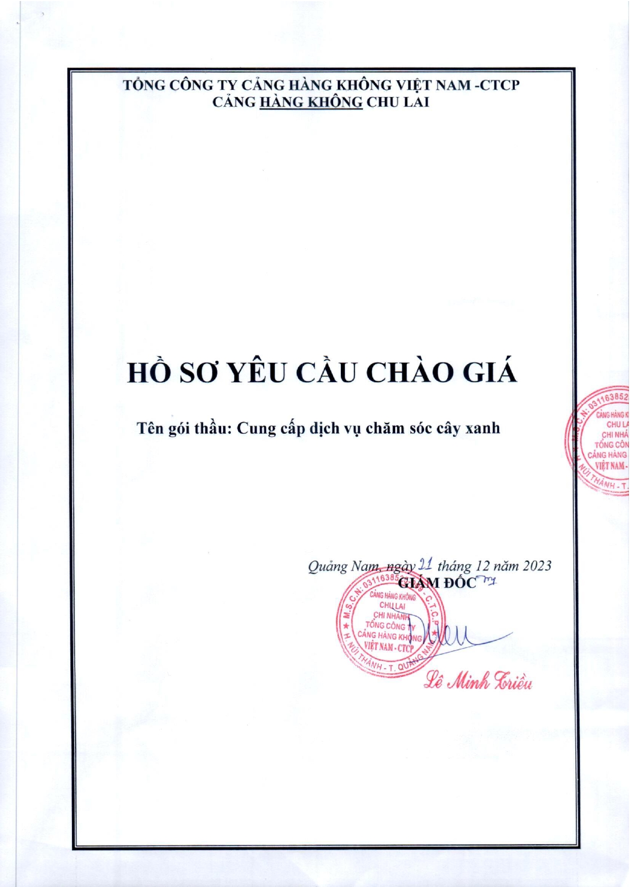 Cảng hàng không Chu Lai thông báo: Mời chào giá gói thầu Cung cấp dịch vụ chăm sóc cây xanh.|LOCAL_PATH:crawled_data/images/featured_31af91f92806.jpg