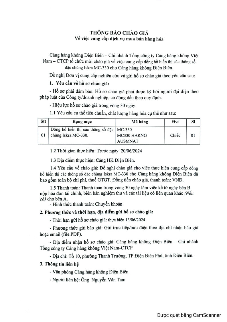 Thông báo chào giá về việc mua sắm đồng hồ hiển thị các thông số đặc chủng Iskra MC-330  - Cảng hàng không Điện Biên|LOCAL_PATH:crawled_data/images/featured_39edd1019351.jpg