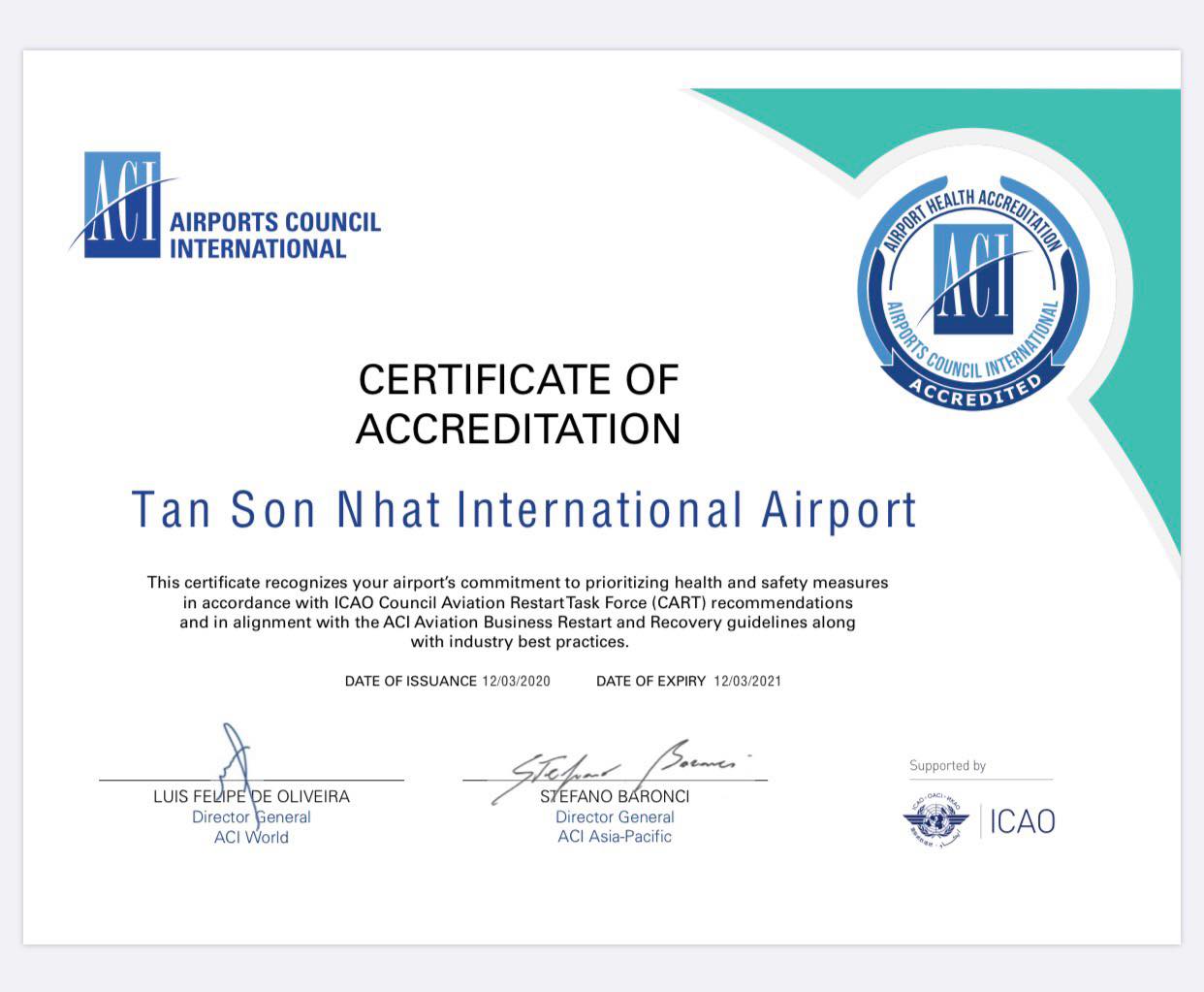 CẢNG HKQT TÂN SƠN NHẤT ĐƯỢC TỔ CHỨC ACI  CẤP CHỨNG NHẬN AIRPORT HEALTH ACCREDITATION (AHA)|LOCAL_PATH:crawled_data/images/featured_432d02ac1ff9.jpg