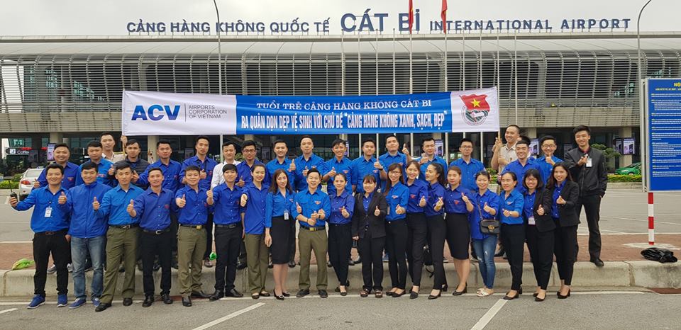 Đoàn Thanh niên Cảng hàng không quốc tế Cát Bi tổ chức ra quân dọn dẹp vệ sinh với chủ đề: "Cảng hàng không Xanh - Sạch - Đẹp"|LOCAL_PATH:crawled_data/images/featured_544e6e0cc293.jpg