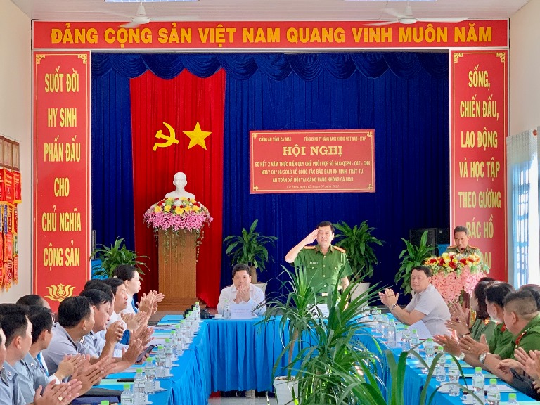 Hội nghị Sơ kết Quy chế phối hợp trong công tác bảo đảm an ninh, an toàn hàng không và trật tự an toàn xã hội  tại Cảng hàng không Cà Mau|LOCAL_PATH:crawled_data/images/featured_5f4973b8120e.jpg