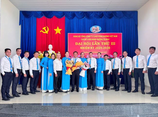 CHI BỘ CƠ SỞ CẢNG HÀNG KHÔNG CÀ MAU TỔ CHỨC THÀNH CÔNG ĐẠI HỘI LẦN THỨ III, NHIỆM KỲ 2025–2030|LOCAL_PATH:crawled_data/images/featured_6f17883eaffc.jpg