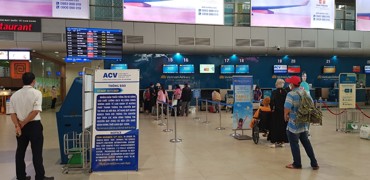Từ ngày 16/11/2020, Cảng HKQT Cam Ranh ngừng phát thanh thông tin chuyến bay tại nhà ga hành khách nội địa|LOCAL_PATH:crawled_data/images/featured_909027d96c4c.jpg