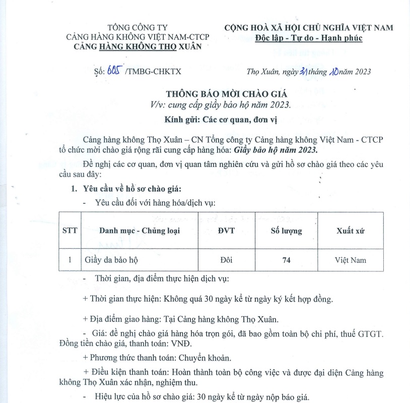 THÔNG BÁO MỜI CHÀO GIÁ: V/v cung cấp giày bảo hộ năm 2023|LOCAL_PATH:crawled_data/images/featured_9dff857db15c.jpg