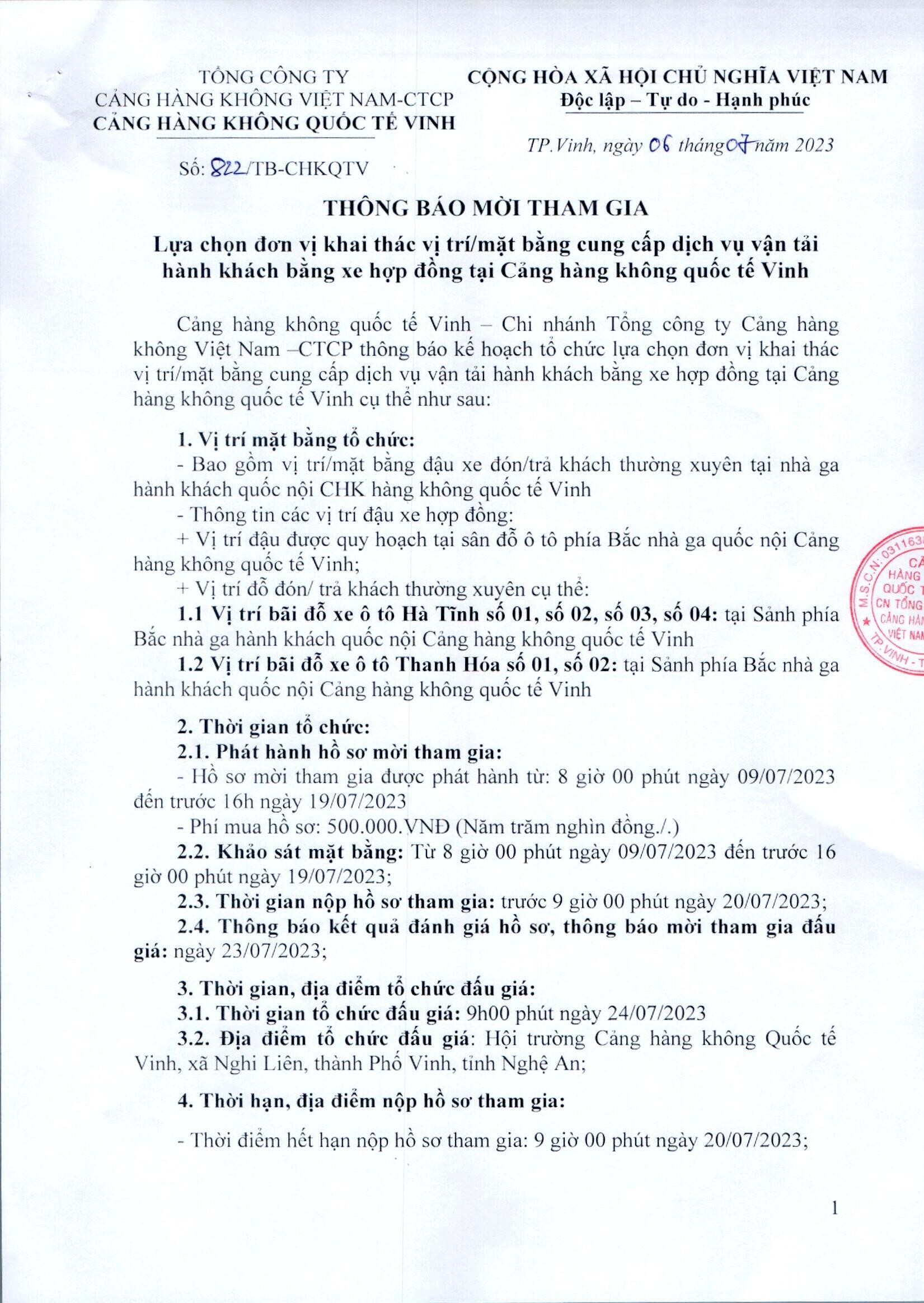 Thông báo mời tham gia Lựa chọn đơn vị khai thác vị trí/mặt bằng cung cấp dịch vụ vận tải hành khách bằng xe hợp đồng tại Cảng hàng không quốc tế Vinh|LOCAL_PATH:crawled_data/images/featured_a572d08a4046.jpg