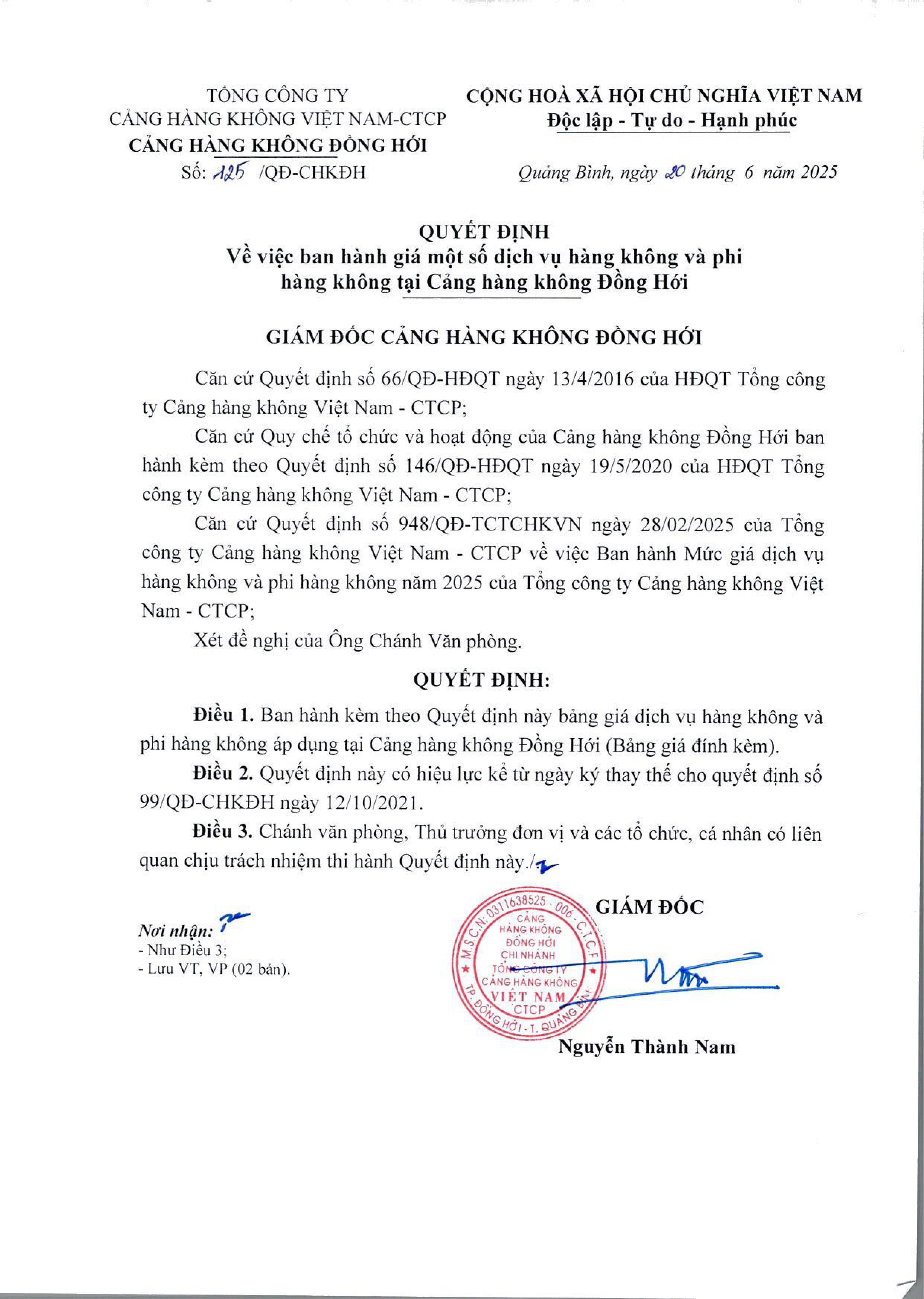 QUYẾT ĐỊNH " Về việc ban hành giá một số dịch vụ hàng không và phi hàng không tại Cảng hàng không Đồng Hới"|LOCAL_PATH:crawled_data/images/featured_a6896606fc80.jpg