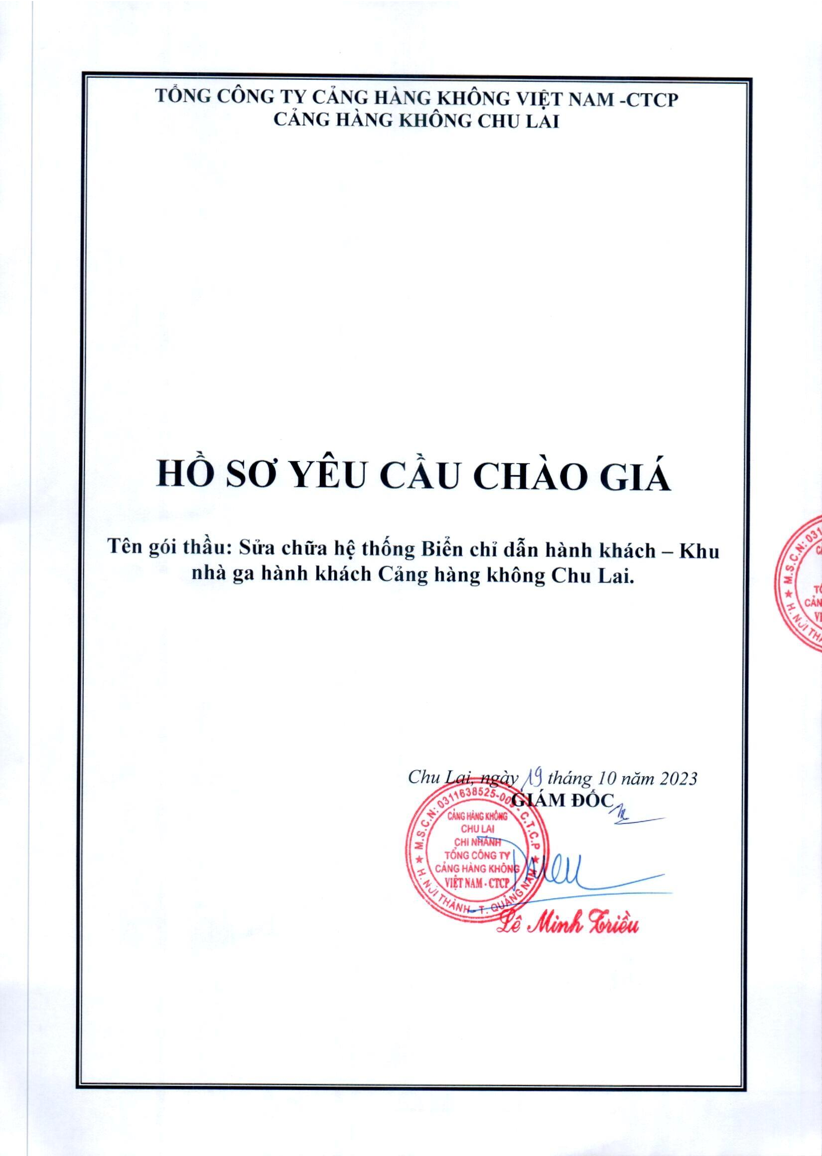 Cảng hàng không Chu Lai - Thông báo mời chào giá: Sửa chữa hệ thống Biển chỉ dẫn hành khách - Khu nhà ga hành khách Cảng hàng không Chu Lai|LOCAL_PATH:crawled_data/images/featured_af0eb5f97243.png
