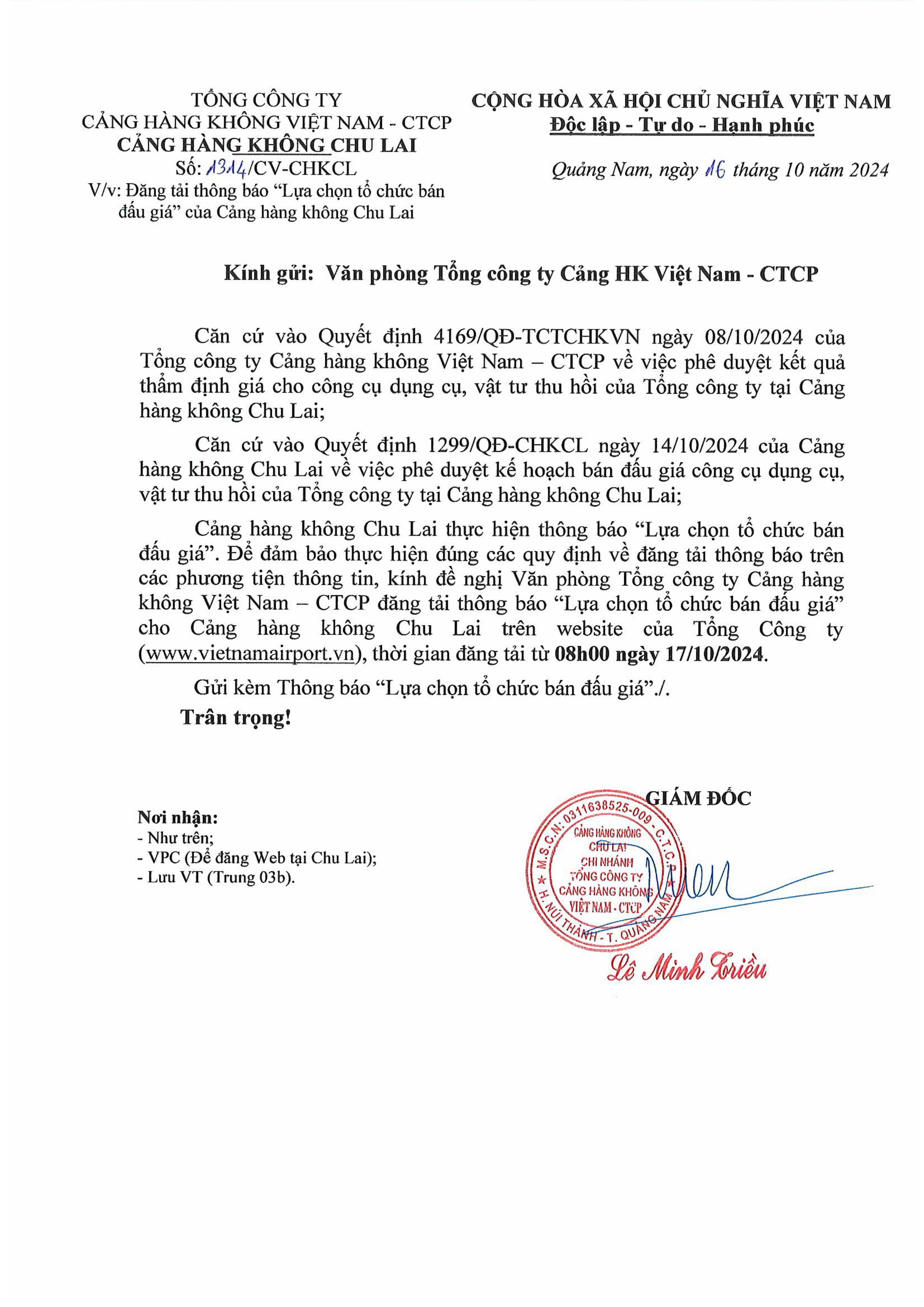 CẢNG HÀNG KHÔNG CHU LAI: THÔNG BÁO LỰA CHỌN TỔ CHỨC BÁN ĐẤU GIÁ CỦA CẢNG HÀNG KHÔNG CHU LAI.|LOCAL_PATH:crawled_data/images/featured_bf46c1650567.jpg