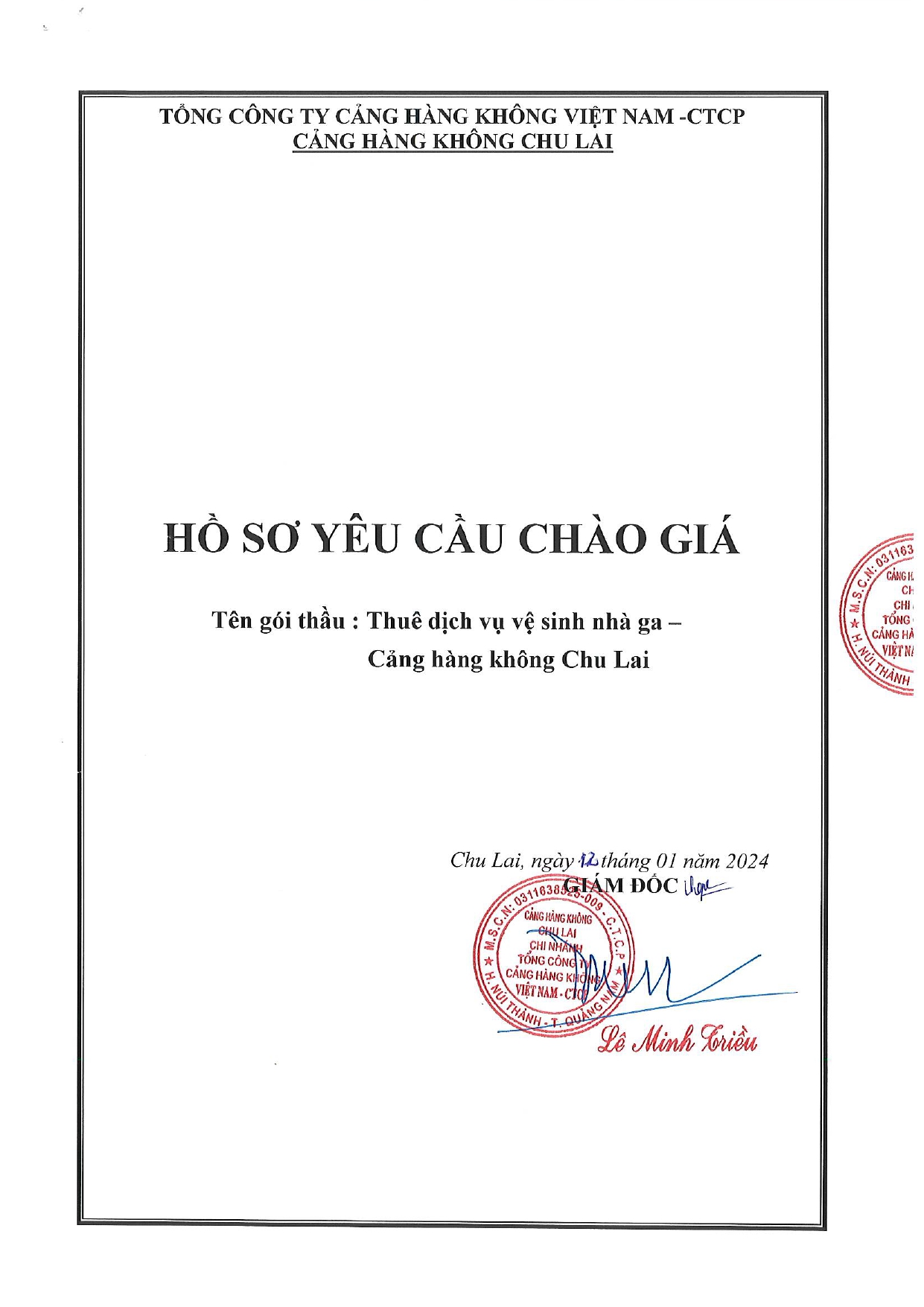 Cảng hàng không Chu Lai thông báo: Mời chào giá gói thầu: Thuê dịch vụ vệ sinh nhà ga tại Cảng hàng không Chu Lai|LOCAL_PATH:crawled_data/images/featured_d7c2e9190721.jpg