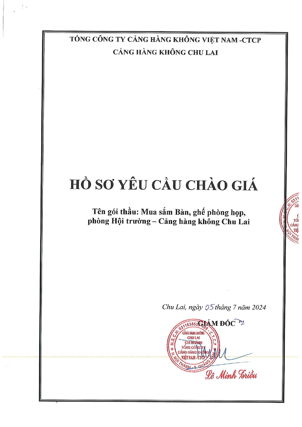 THÔNG BÁO MỜI CHÀO GIÁ V/v Mua sắm Bàn, ghế phòng họp, phòng Hội trường - Cảng hàng không Chu Lai|LOCAL_PATH:crawled_data/images/featured_e6589d133b89.jpg