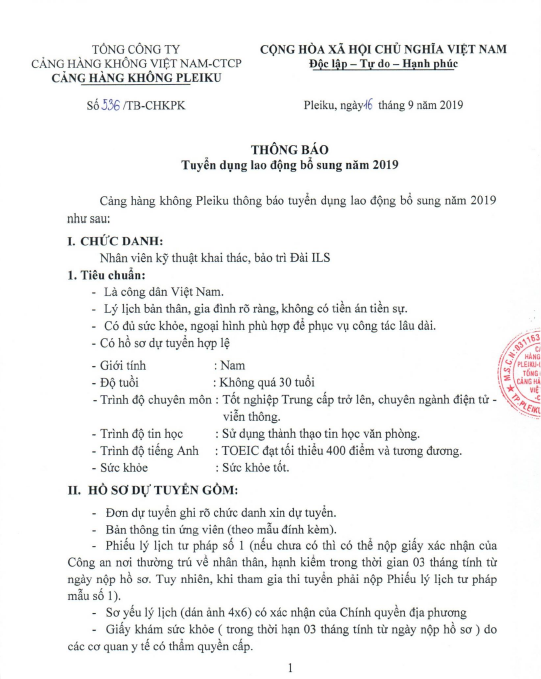 Cảng hàng không Pleiku thông báo tuyển dụng lao động bổ sung năm 2019|LOCAL_PATH:crawled_data/images/featured_ecb98e2ee93b.png